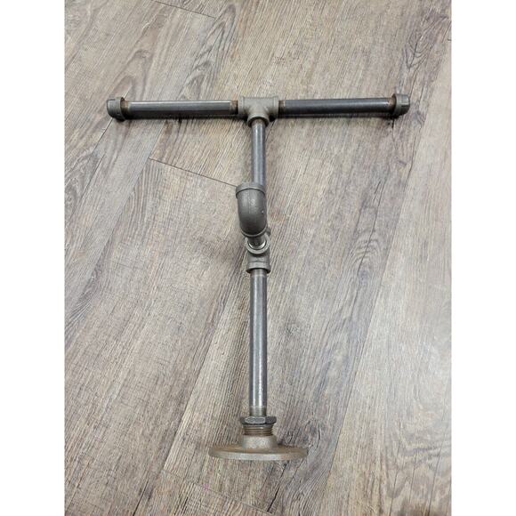 Steam Punk Industrial Decor Metal Pipe Towel Rack Coffee Cup Holder Contraption - Picture 2 of 6